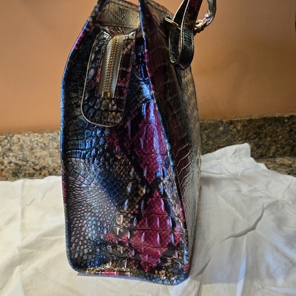 Brahmin Tia Komodo Ombre Melbourne Leather Tote, EUC - Picture 5 of 9